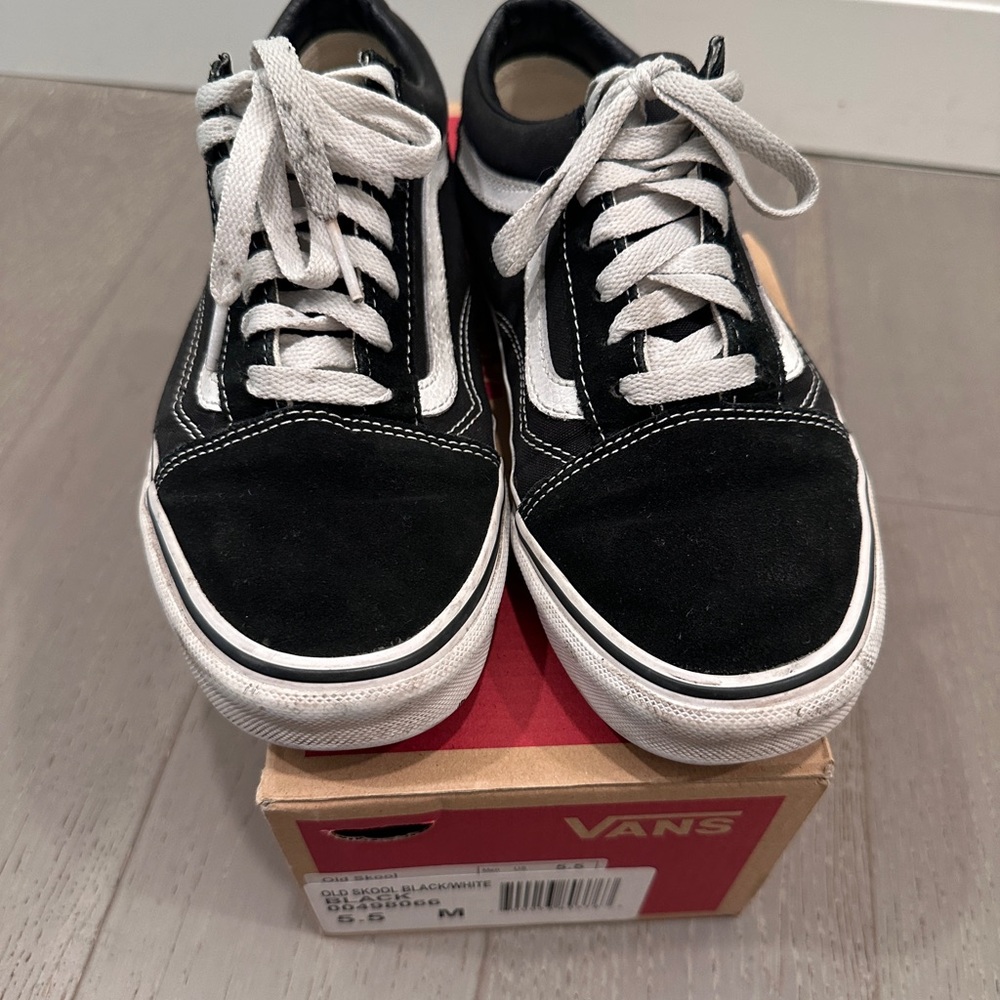 Vans Red and Tan Shoe Box with White Labeling